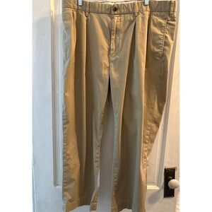 Polo Golf Ralph Lauren Fairway Fit Tan Pleated Cotton Stretch Pants Mens 38x30